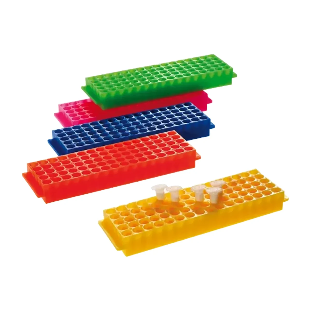 Suporte p/ Tubos 1,5-2 ml, PP, 80 pos. 5 cores