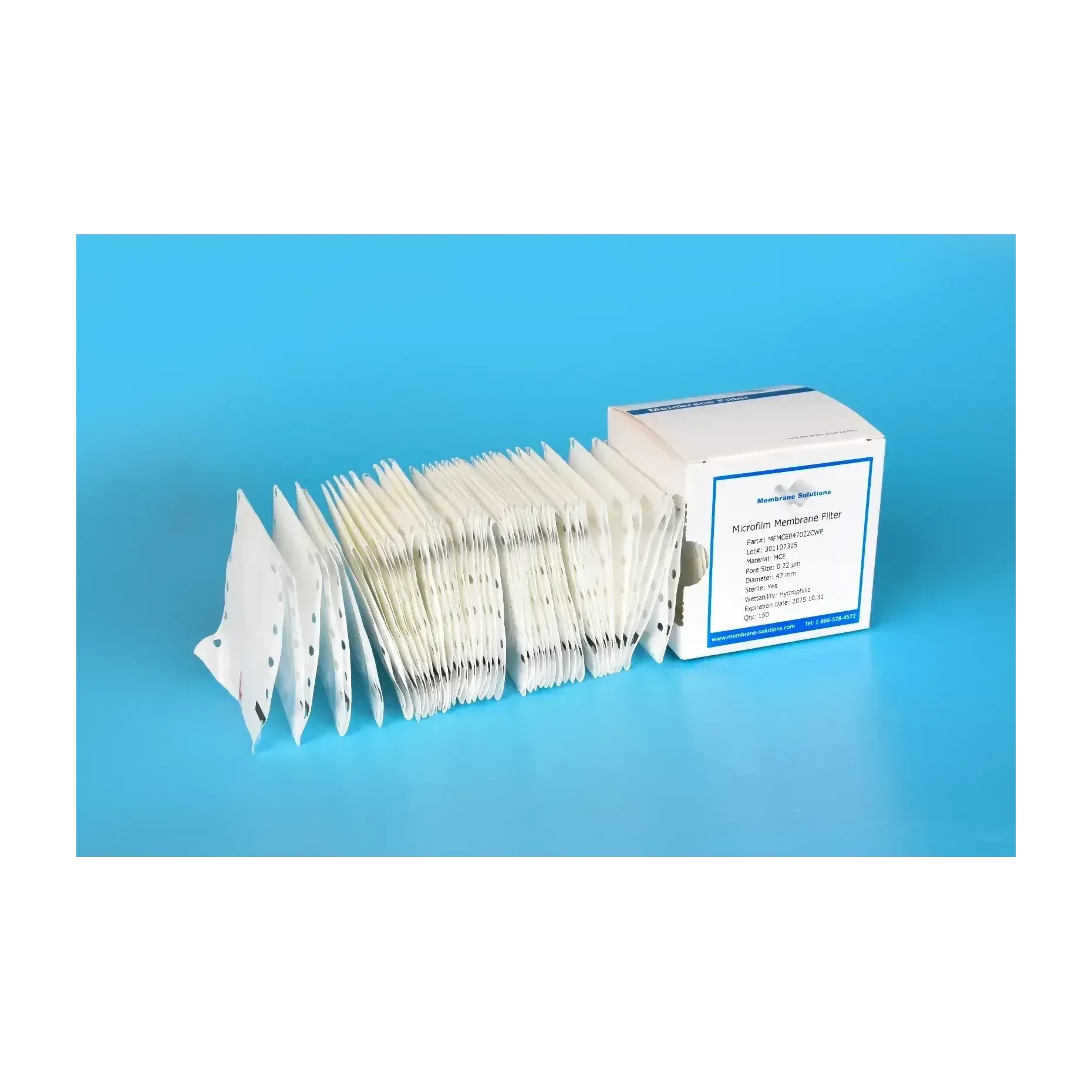 Memb Filter White Sterile Grid 0.22/47 dispensador